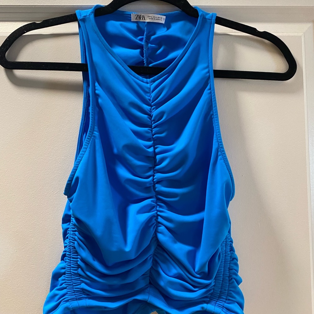 Zara Ruched Halter Top